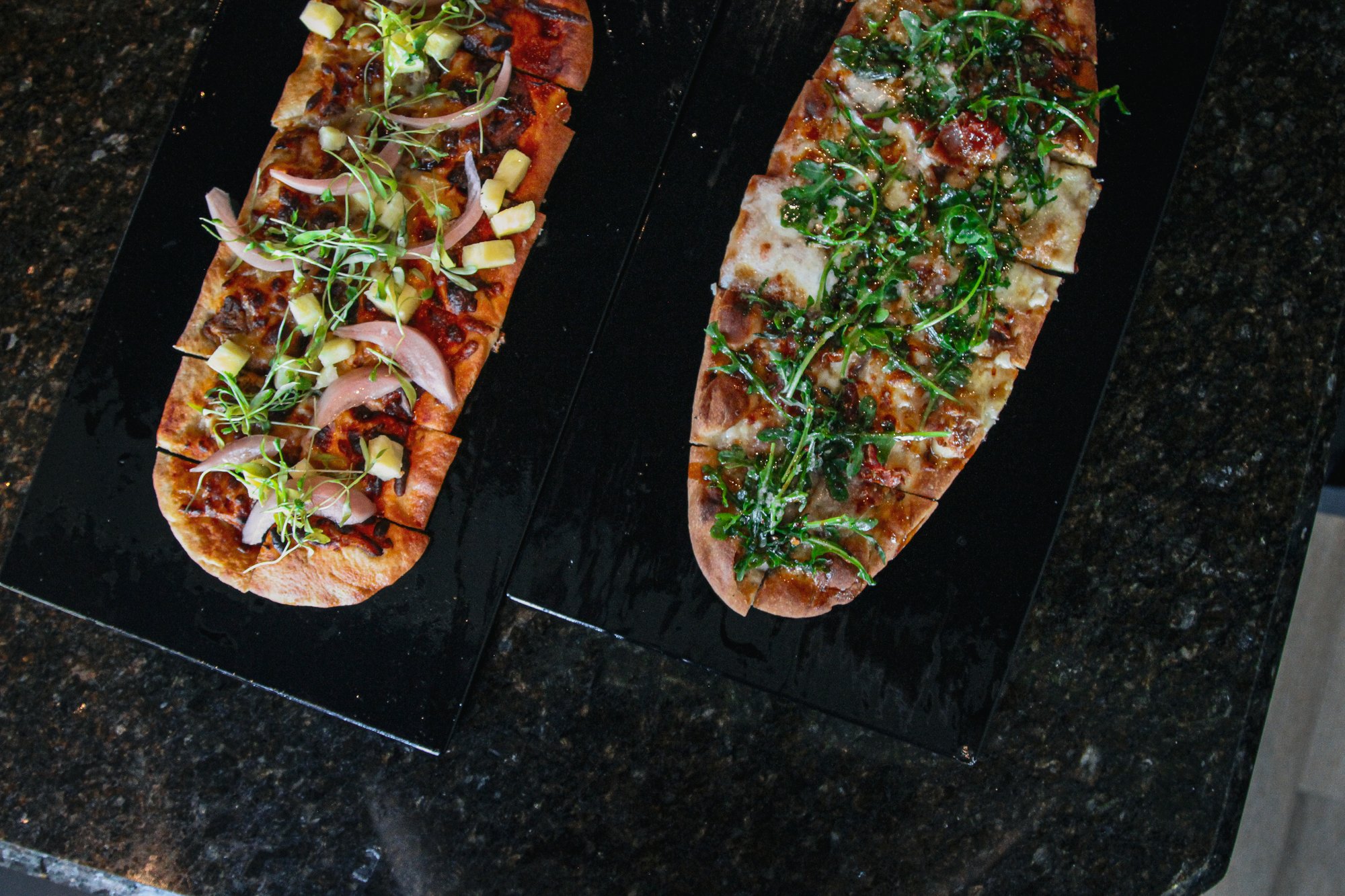 Artisan flatbreads fresh from the oven